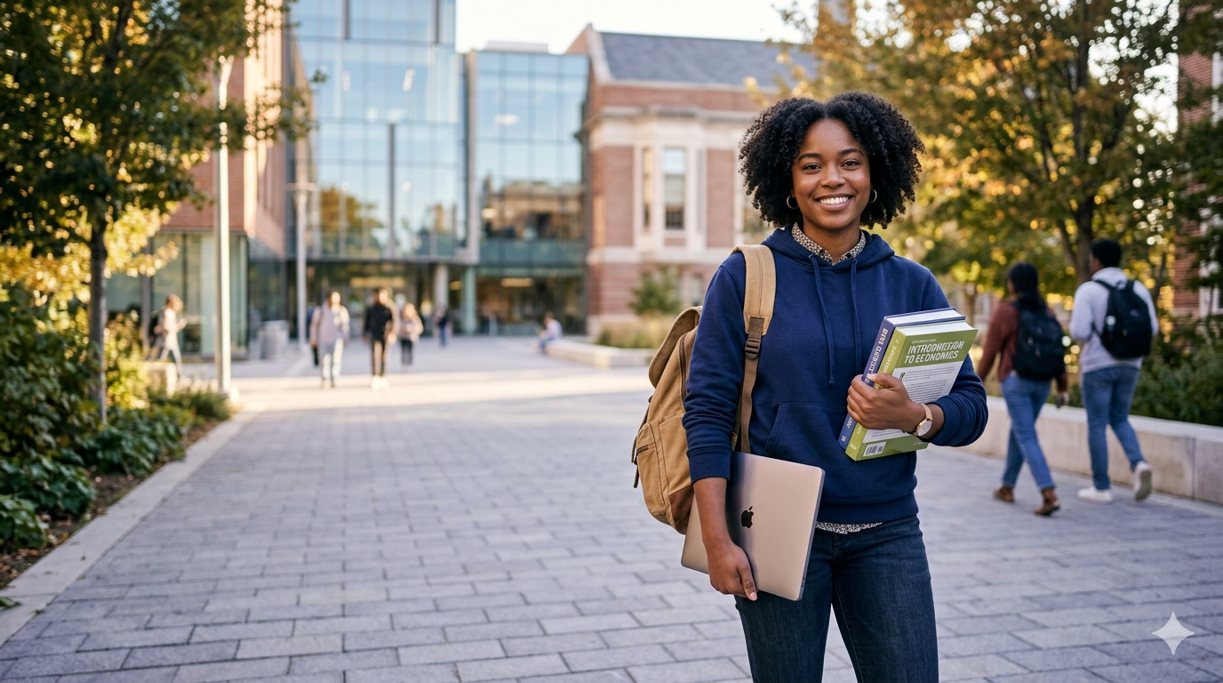 Young person preparing a public BourseConnect profile